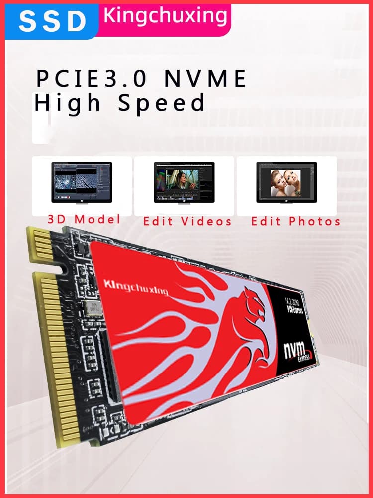 Kingchuxing-Disque dur interne pour ordinateur portable et de bureau, SSD Nvme M2 SSD 512 Go, PCIE 3