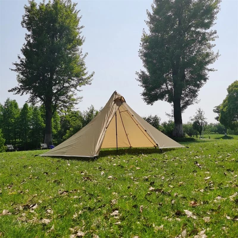 1 personne randonnée Camping tente ultralégère sans tige pyramide tente 4 saisons sac à dos tente ex