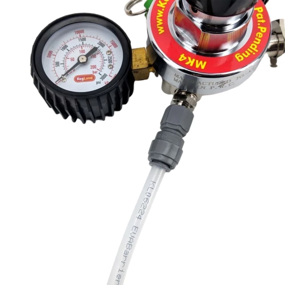 KegLand Régulateur de gaz CO2 MK4 double jauge multi-gaz - TYPE 30 W21.8 fil bière brassage à domici