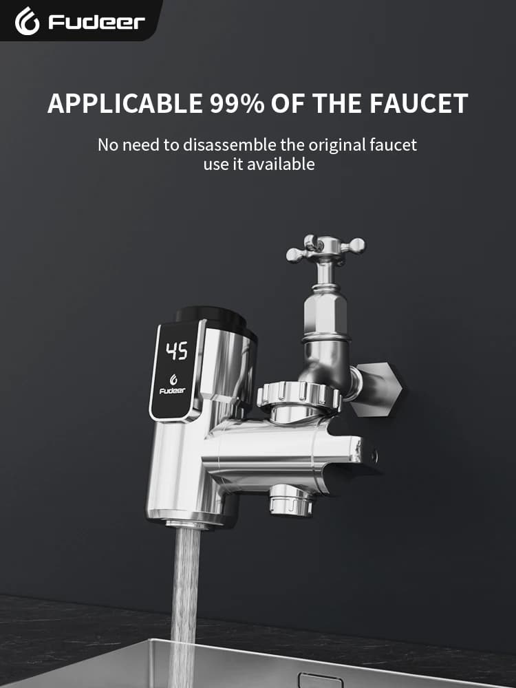 Fudeer 3400W 220V robinet de chauffage de l'eau électrique connecteur adaptateur de robinet d'eau ch