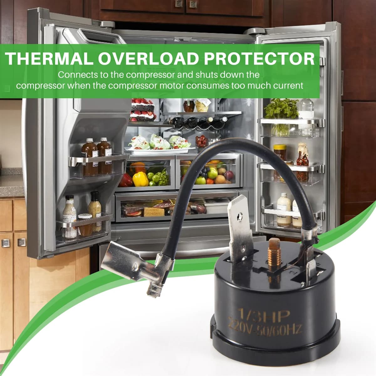 Protecteur de surcharge thermique de compresseur, réfrigérateur Hx1, 3HP