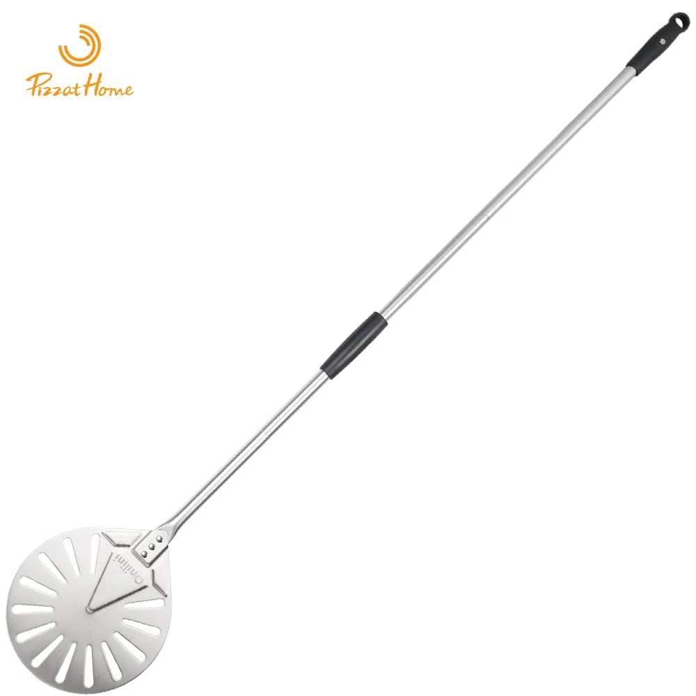 PizzAtHome 56 pouces en acier inoxydable tournant peau ronde Pizza tournant pelle amovible tournant 