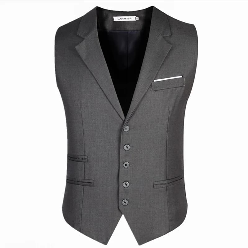 Robe gilets pour hommes coupe ajustée hommes costume Gilet Homme Gilet Homme décontracté sans manche