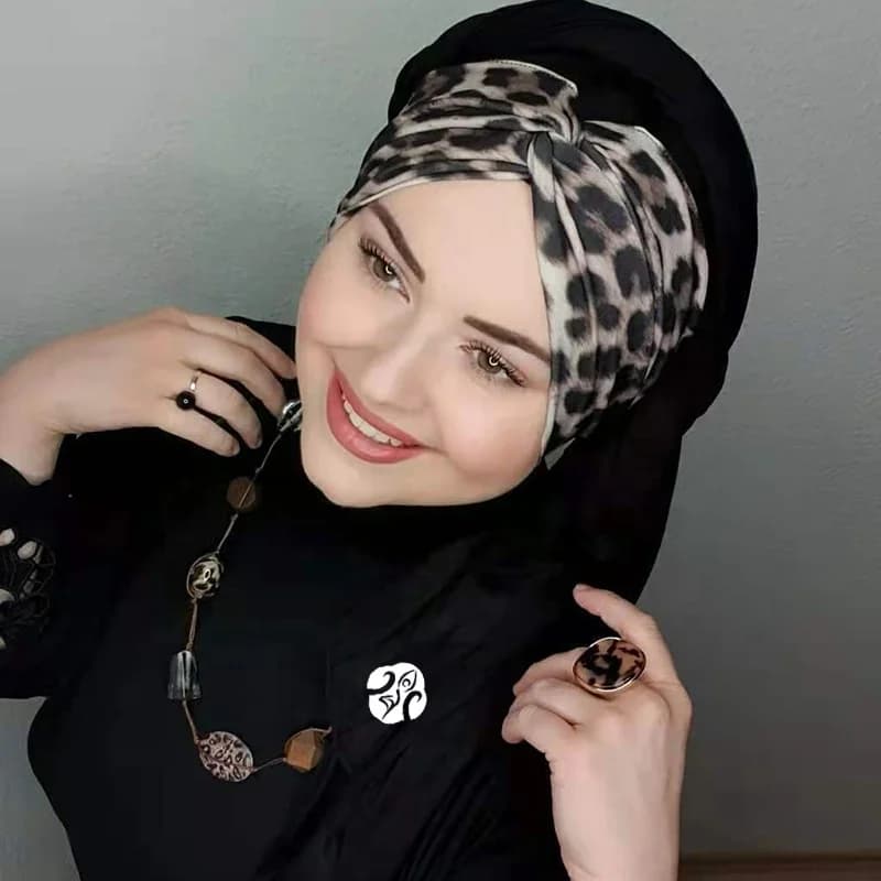 Islam écharpe hijab léopard couture abaya modal femme musulman foulard femme hijabs pour femme jerse