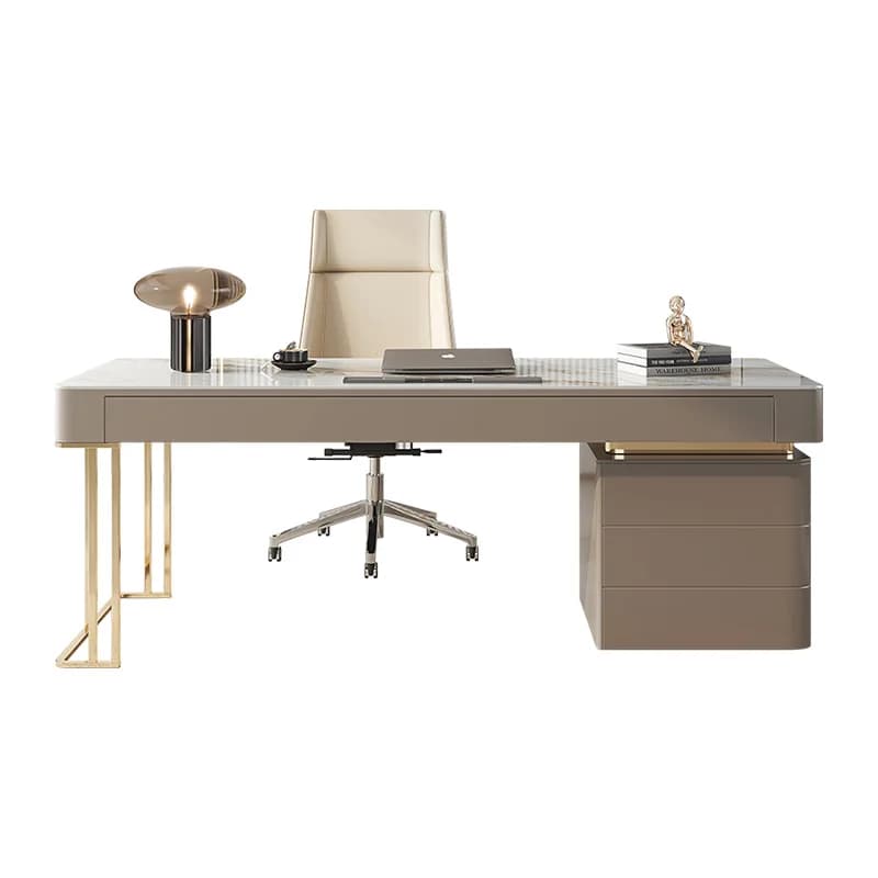 Bureau en dalle de roche pour petit appartement, bureau d'étude scandinave de luxe, bureau d'ordinat