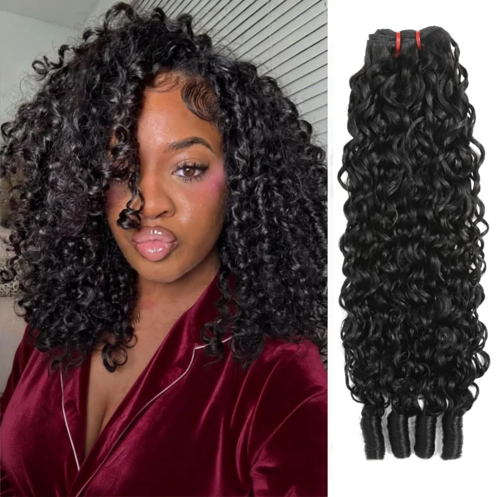 Extensions de cheveux humains bouclés birmans 12A, ondulés effet eau, 3 ou 4 paquets, cheveux bruts,
