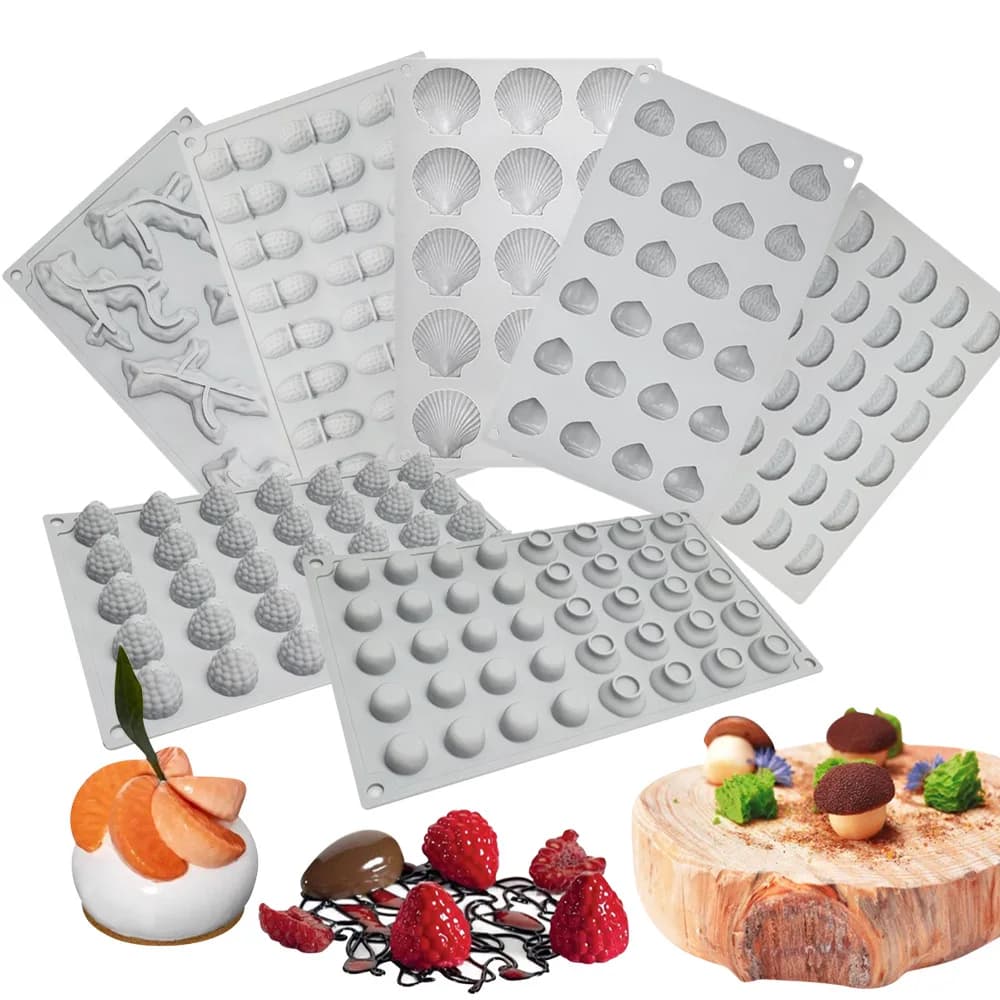 Moule en silicone pour décoration de gâteau au chocolat, châtaigne, framboise, arachide, salle plus 