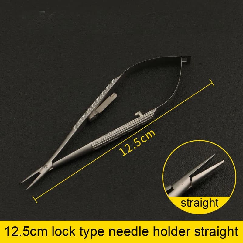 Porte-aiguille de type verrouillage, dispositif d'aiguille de microchirurgie, porte-aiguille fin en 