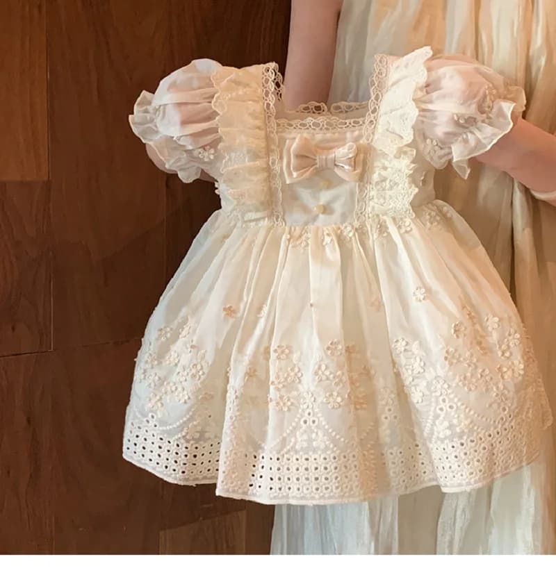 Robe de princesse Lolita française pour filles, nouveau style d'été, robe pour enfant d'un an, robe 