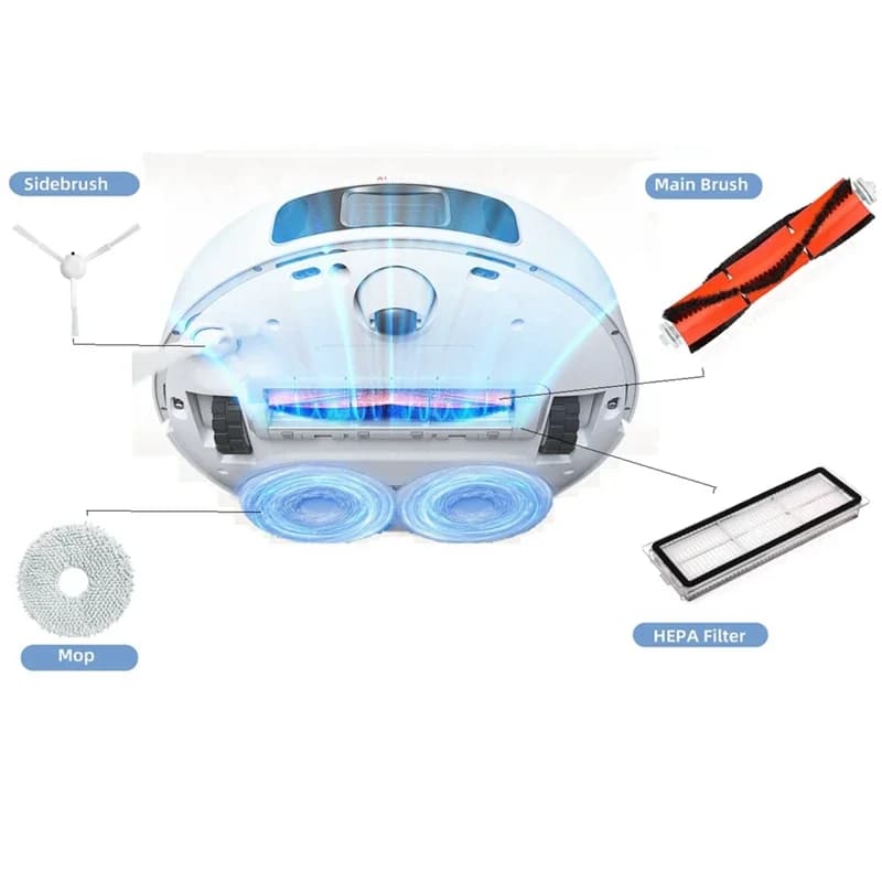 Pièces pour aspirateur Robot Xiaomi X20 + / X20 Plus, brosse latérale principale, filtre Hepa, sac à