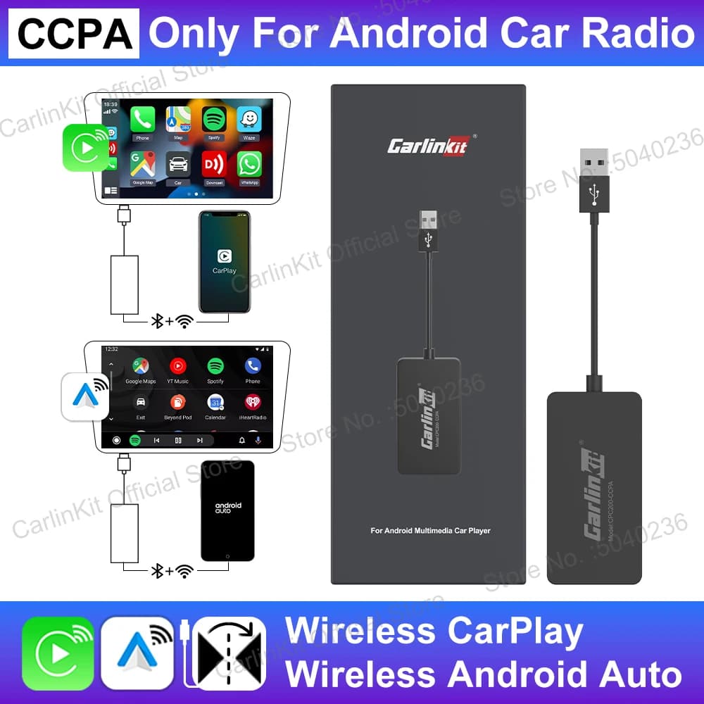 CarlinKit CCPA CarPlay sans fil pour autoradio Android sans fil Android Auto sans fil connexion auto