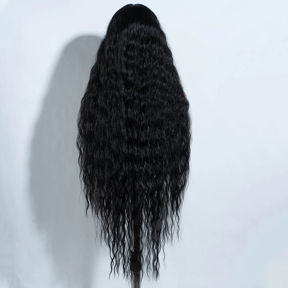Perruques de Cosplay synthétiques en dentelle pour femmes noires cheveux longs bouclés 42 pouces Cos