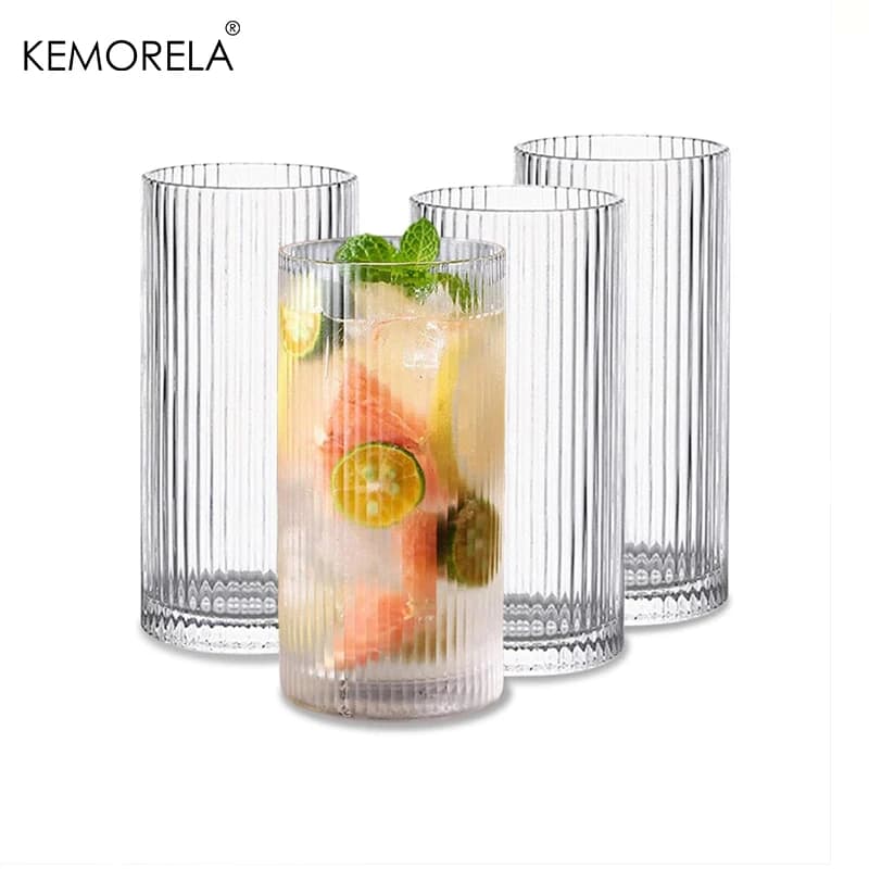Ensemble de Verres à Cocktail Transparents, Verre de Lit de Style Vintage, Standard, Bar, Boissons, 