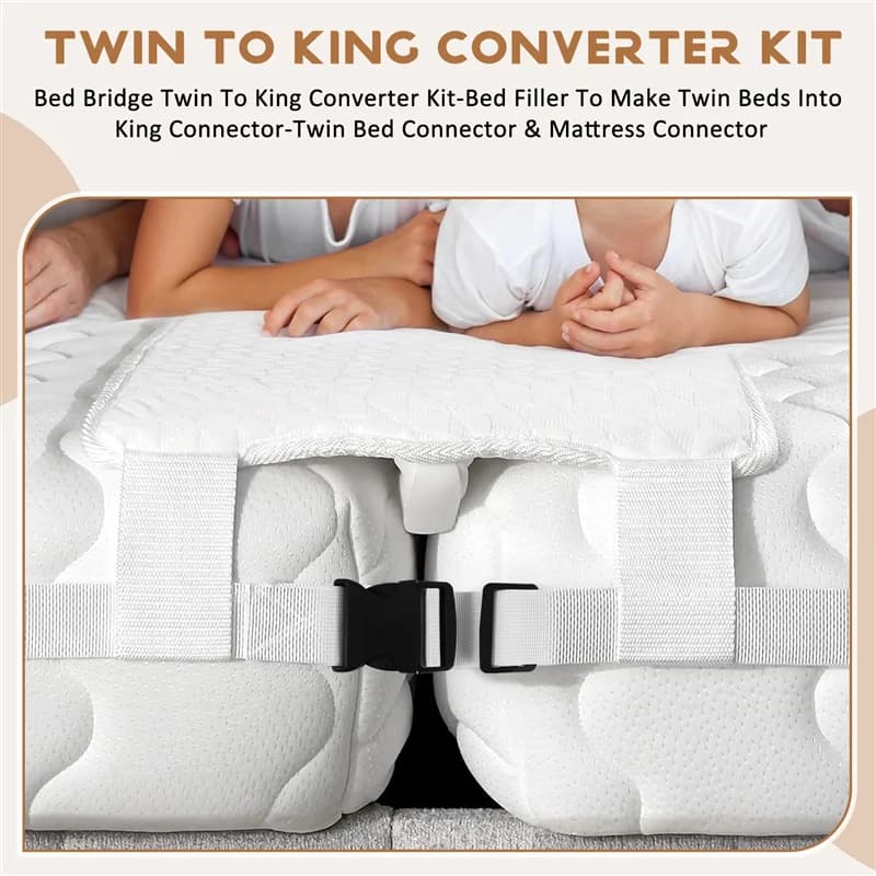 Kit de convertisseur de pont de lit double vers King A93Z, remplissage de lit pour fabriquer des lit