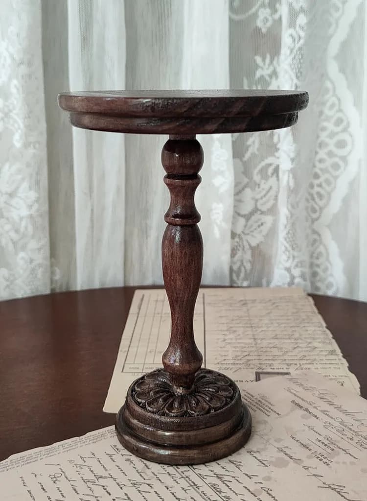 1/3 1/4 1/6 maison de poupée modèle meubles accessoires Vintage bois Table ronde Bjd Ob11 Gsc Blyth 