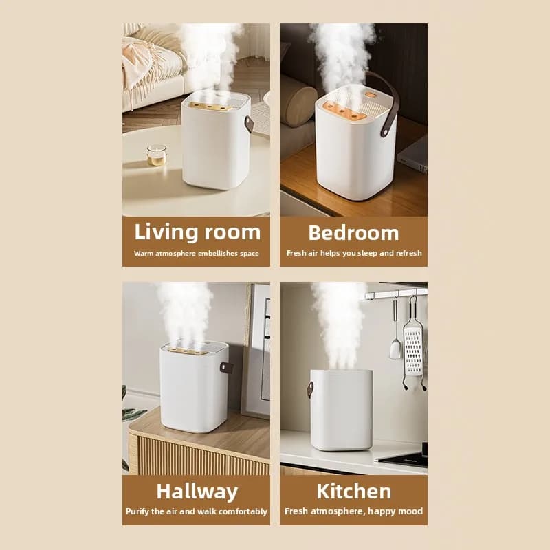 Humidificateur de veilleuse à trois buses, grande capacité 1,8 l, double filtre, machine d'aromathér