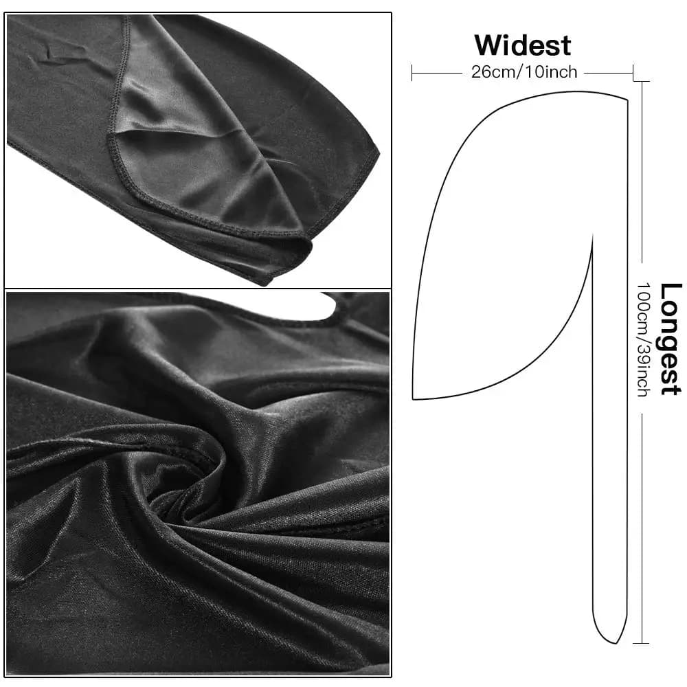 3 pièces bandeaux Durag soyeux Durag pour hommes femmes avec vague libre casquette Durags Pack avec 