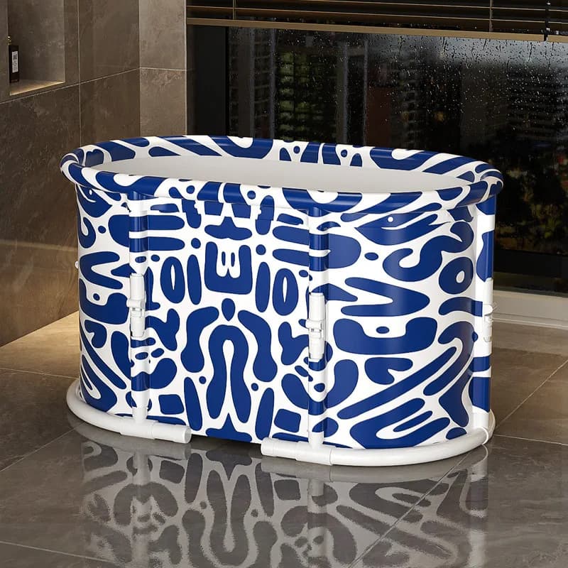 Baignoire ovale pliante à un bouton, pour la maison, SPA pour adultes, pataugeoire pour bébé, peut s