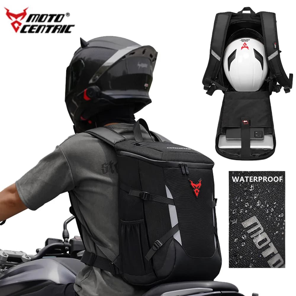 MOTOCENTRIC-Sac à dos étanche pour moto, sports de plein air, équitation, casque, voyage d'affaires,