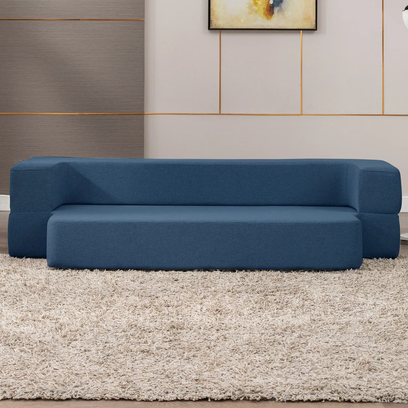 HORGgland-Canapé-lit pliant O, lit en duvet, chaise de couchage, matelas en mousse, lit jumeau