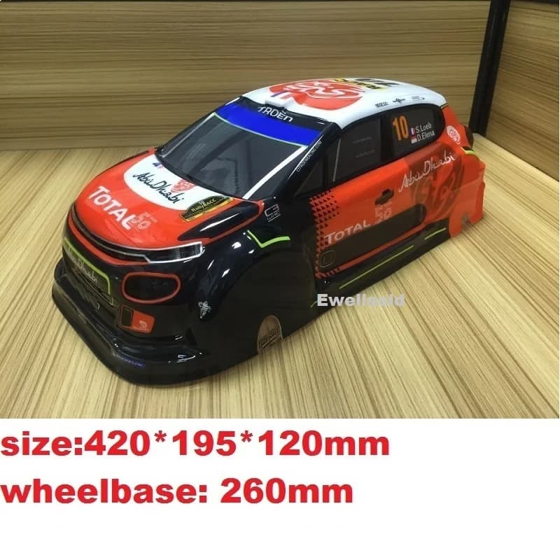 Coque de carrosserie peinte en PVC, 9 styles, accessoires pour voitures de course R/C à échelle 1/10