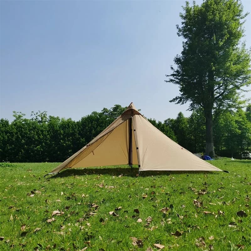 1 personne randonnée Camping tente ultralégère sans tige pyramide tente 4 saisons sac à dos tente ex