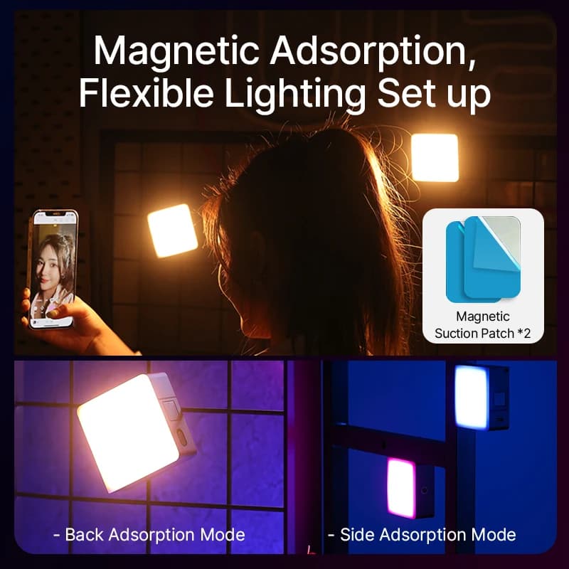 Ulanzi VL49 RGB Pro lumière vidéo d'ambiance colorée lumière de remplissage Portable pour appareil p