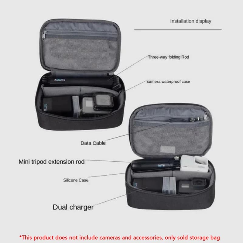 Original pour GoPro Hero 13 12 11 10 9 8 7 6 5 4 Session Max 360 sac souple de rangement pour appare