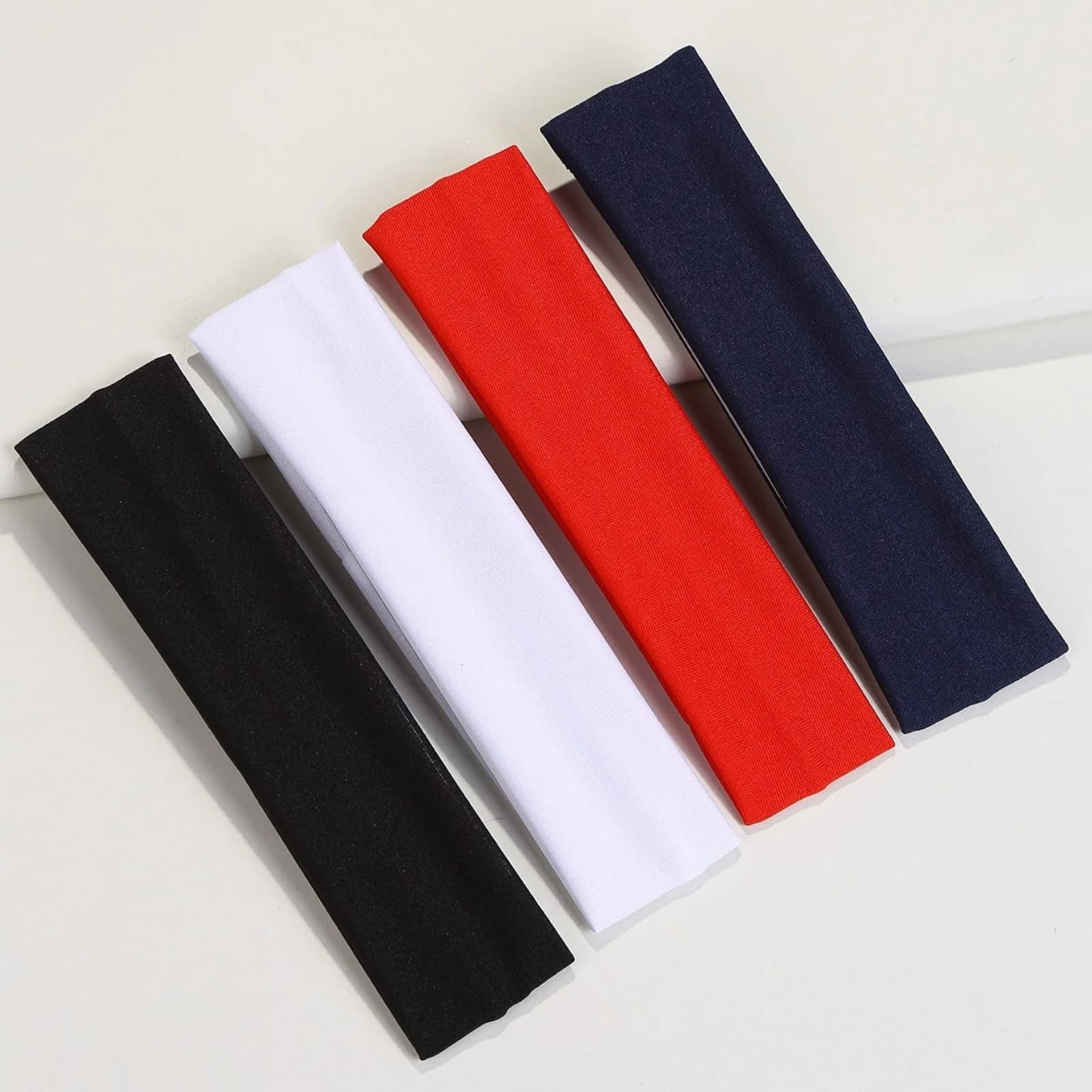 Ensemble de 4 bandeaux Preppy minimalistes, bandes de cheveux décontractées, bandeaux de Style foula