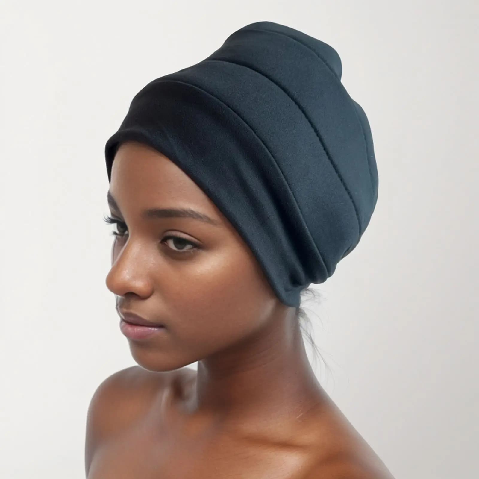 Turbans Volumiser léger sous écharpe Bonnet noir Turban Lifter sous le Turban ascenseur africain ban