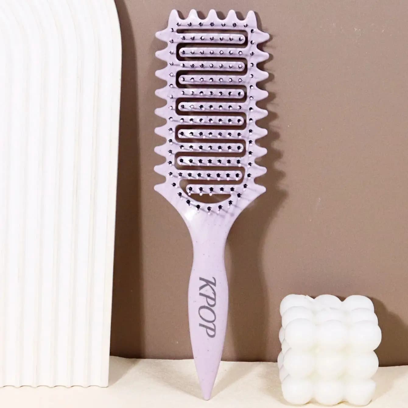Brosse à friser KPOP - Poils en nylon et manche ABS pour créer une coiffure bouclée Spécial pour per