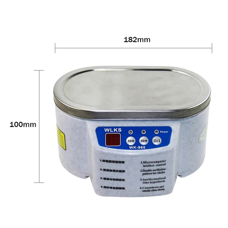 Nettoyeur à ultrasons numérique, bain pour pièces de bijoux, lunettes, manucure, coupe-pierres, raso