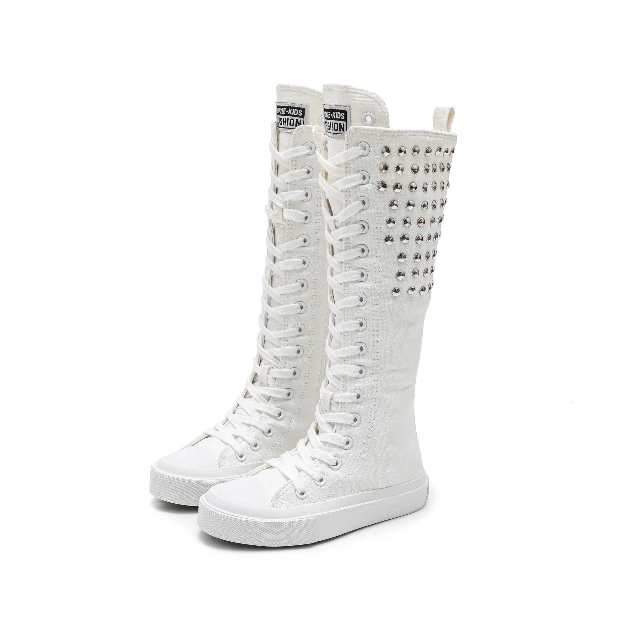 Chaussures en toile pour enfants à semelle souple et respirante, bottes à carreaux pour garçons et f