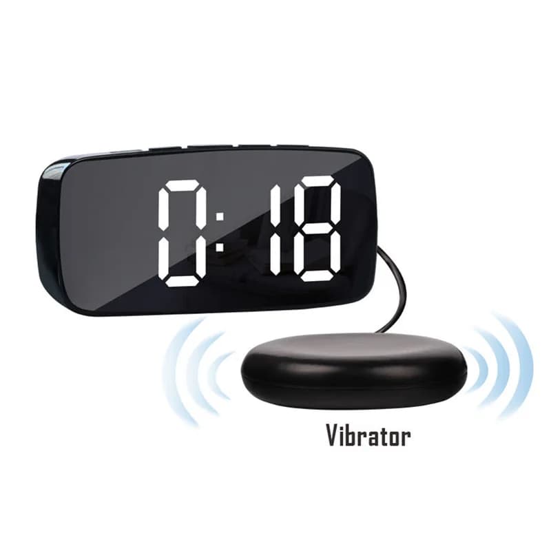 Réveil vibrant Super fort avec secoueur de lit, double USB multifonctionnel pour dormir lourd, sourd