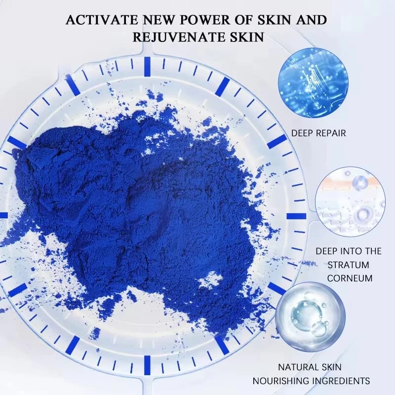 Ensemble d'éponges bleues en poudre de collagène lyophilisée, 80% microcristal, extrait naturel de S
