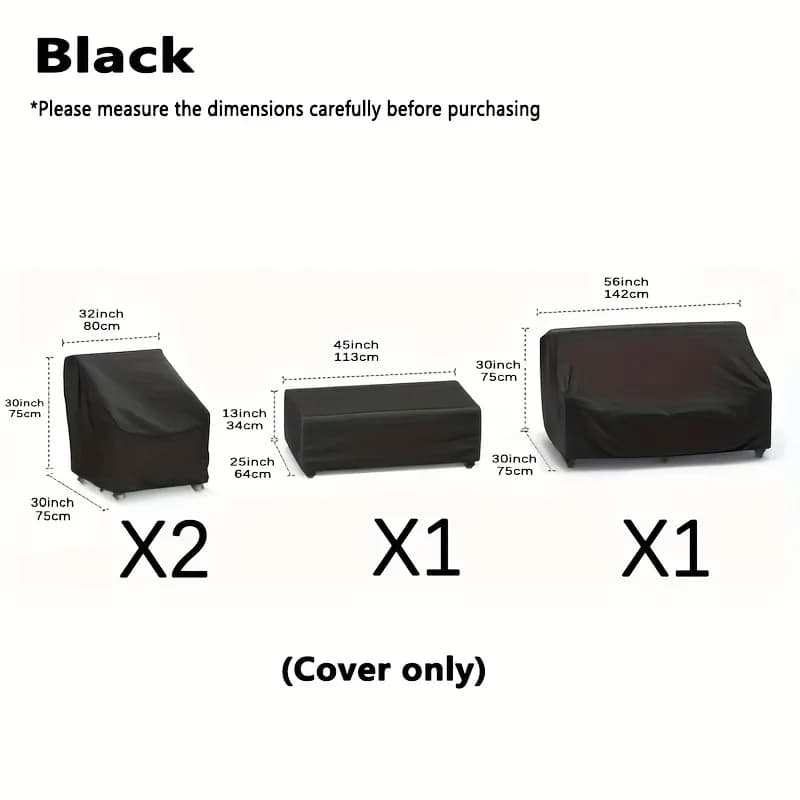 4 pièces/ensemble de housses pour meubles de terrasse, matériau en tissu Oxford Durable pour meubles