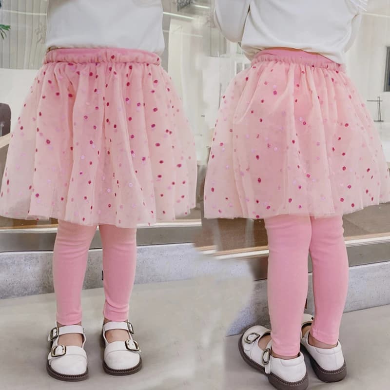 Leggings en dentelle pour filles, jupe-pantalon princesse, vêtements d'été et d'automne, pour bébés,