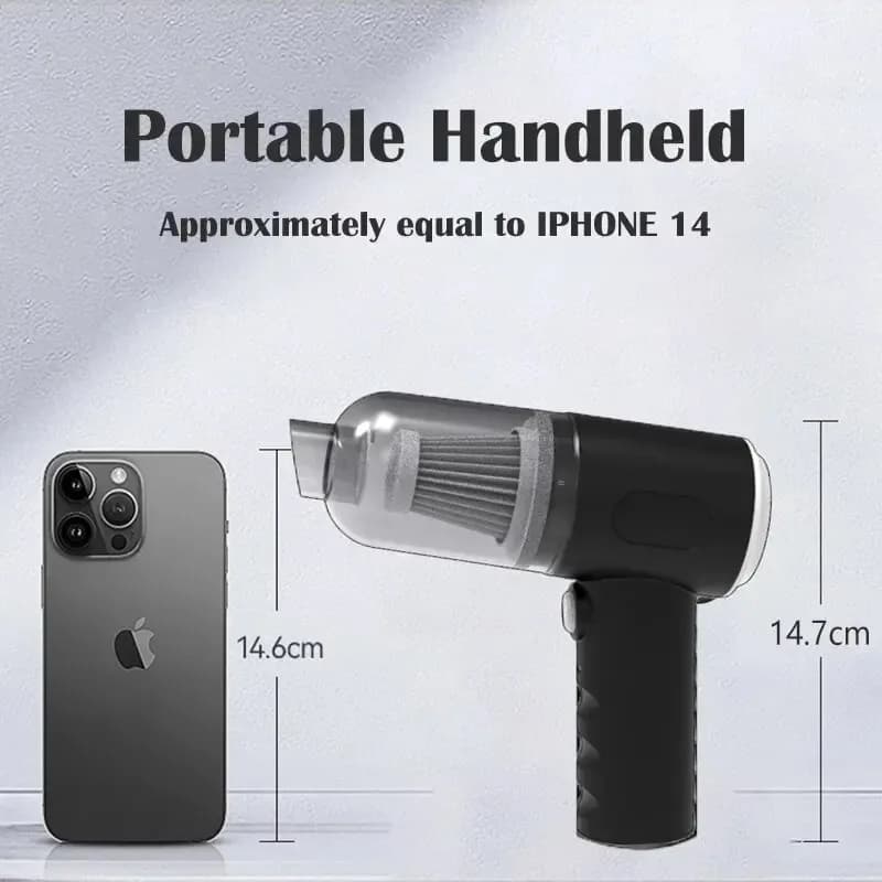 Aspirateur de voiture sans fil 9000Pa, chargement USB, appareil de nettoyage Portable 1200mAh, Mini 