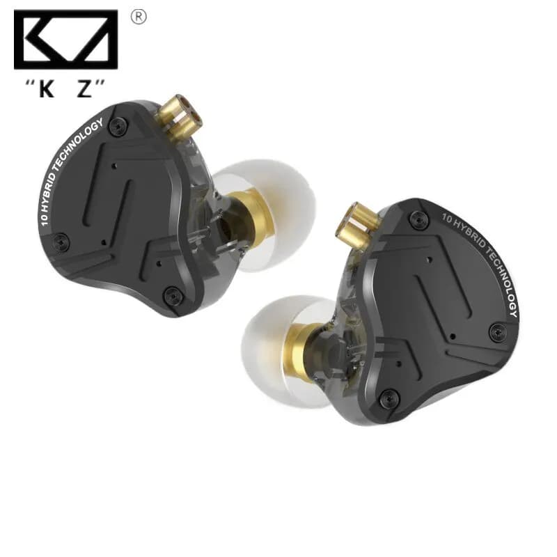 KZ-Écouteurs intra-auriculaires hybrides en métal ZS10 PRO X, écouteurs HiFi Bass, casque antibruit 
