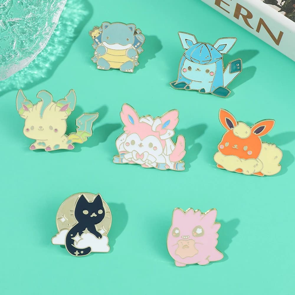 Épingles en émail Gengar Squirtle, badges et broches pour veste et sac à dos, accessoires pour femme