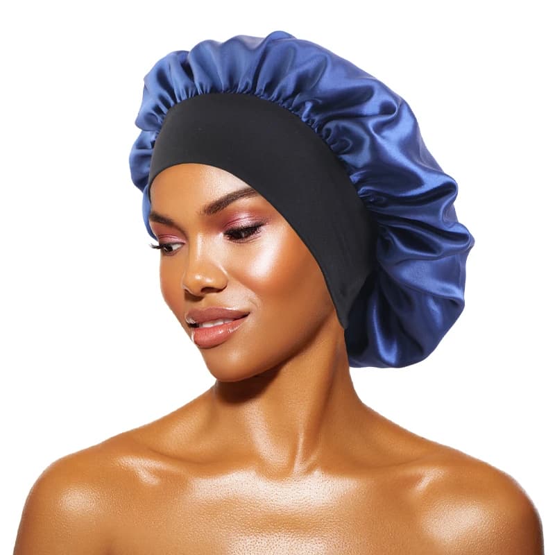 Bonnets solides en Satin pour femmes, chapeau de bain à large bord pour dormir la nuit, unisexe, ban