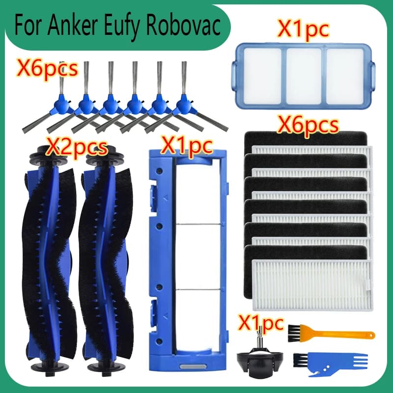 Pour Anker Eufy RoboVac 11S Plus 15C 25C 30C 35C 12 15T Robot aspirateur rouleau brosse latérale acc