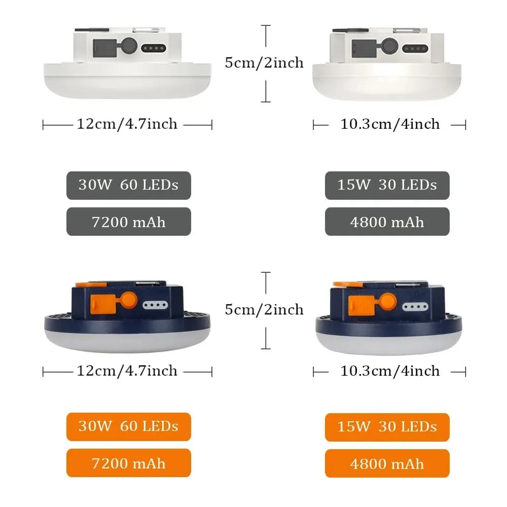 Lanterne de camping aste avec aimant, lampes de poche portables, lampe de tente LED, éclairage de tr
