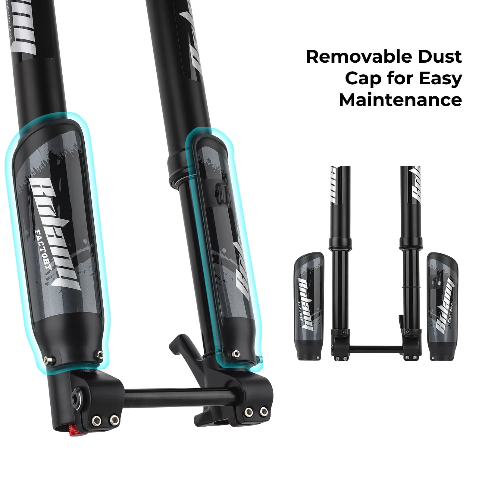 BOLANY fourche de vélo inversée Double épaule fourche vtt pour descente 29 pouces fourche Boost à ax