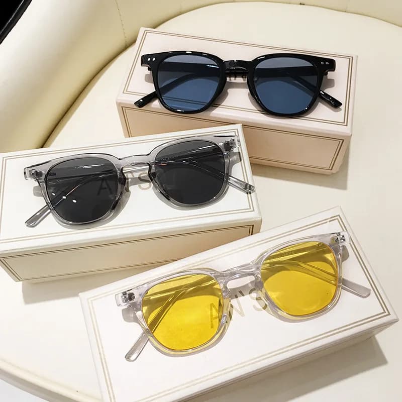 Nouvelles lunettes de soleil carrées vintage pour femmes et hommes, lunettes de soleil rondes de lux