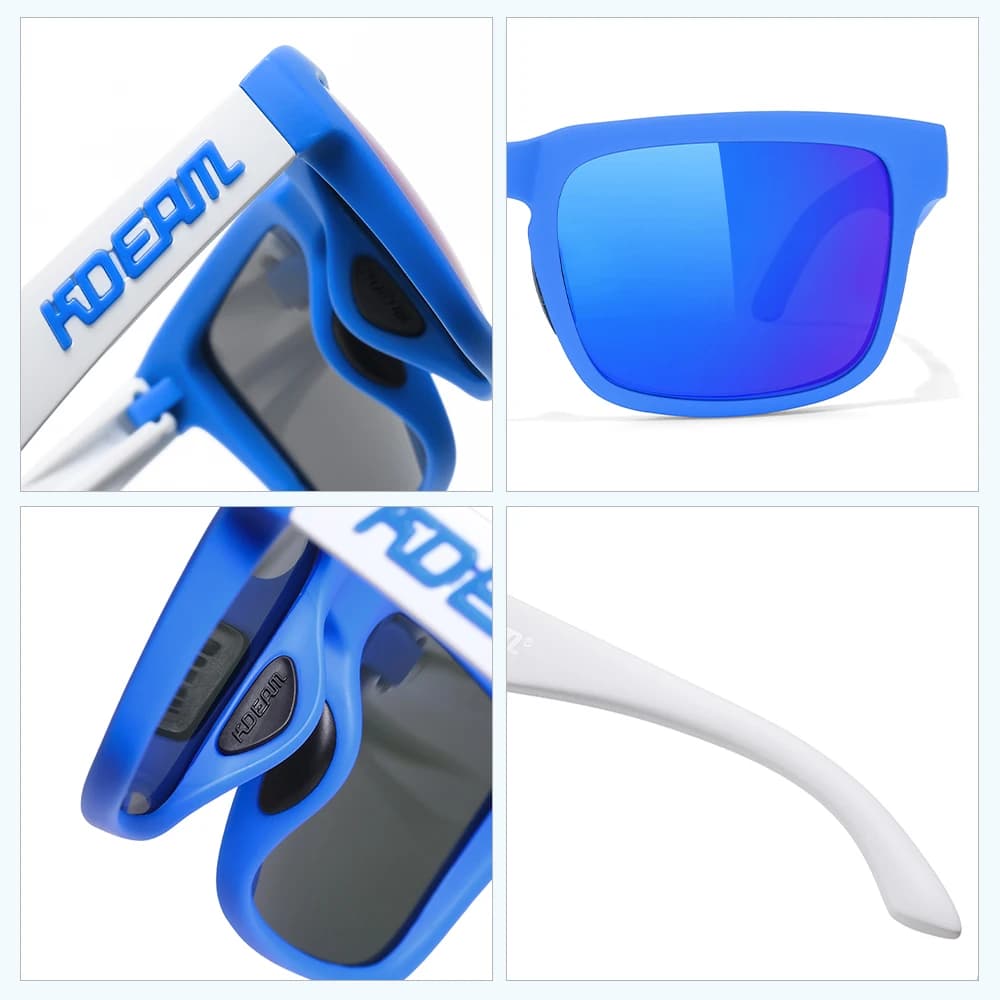 KDEAM Lunettes de soleil polarisées multicolores pour hommes et femmes, lunettes de soleil colorées 