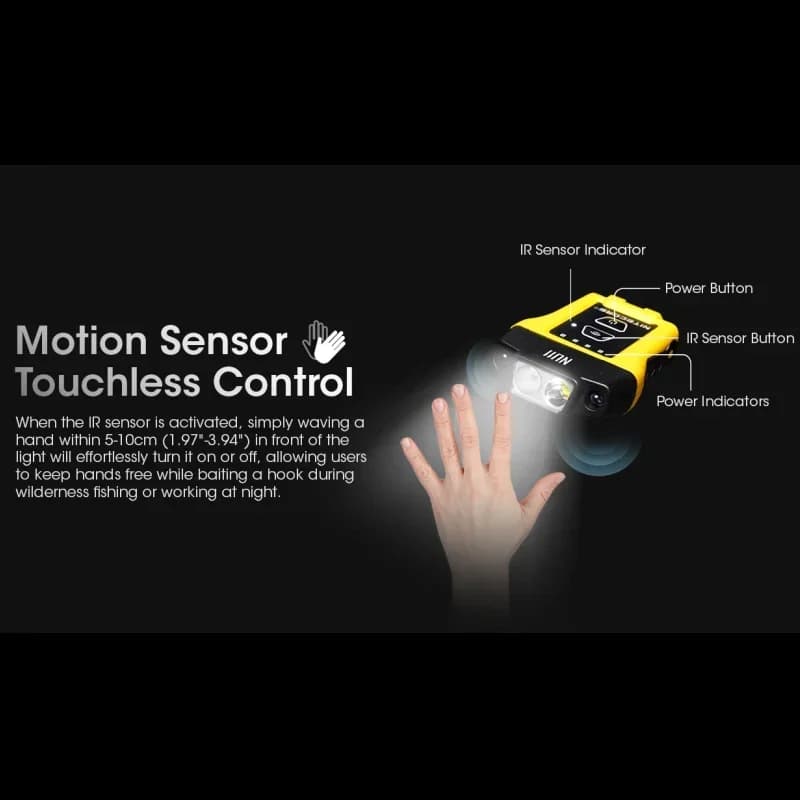 NITECORE-Lampe de sauna NU11 avec capteur de mouvement, lumière de course aste, lumière légère, batt