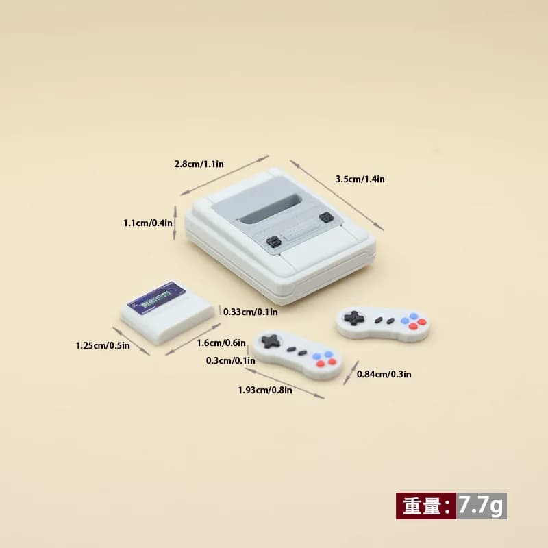 1 ensemble de mini console de jeu rétro pour maison de poupée, modèle de machine d'arcade, accessoir