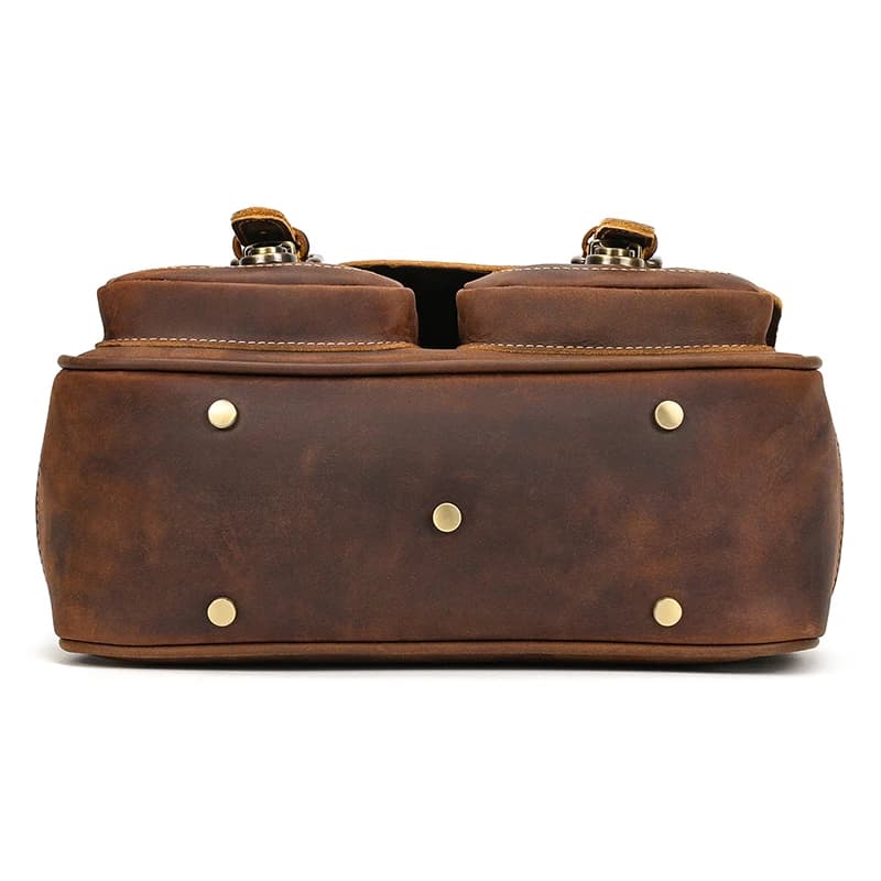 Grand sac messager en cuir pour hommes, sacs à bandoulière en peau de vache véritable, sac d'école p