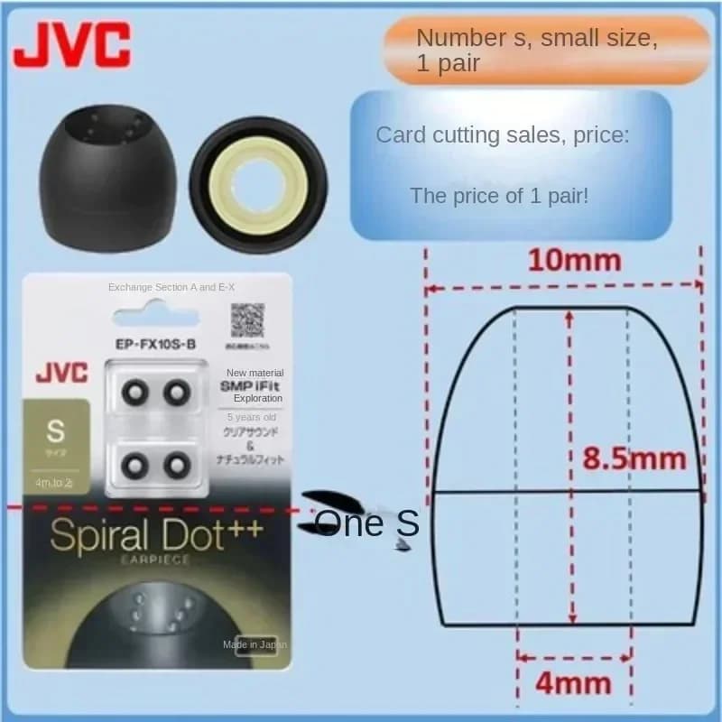 Embouts pour embouts d'oreille JVC FX10, écouteurs encastrés à points en spirale + + embouts d'oreil